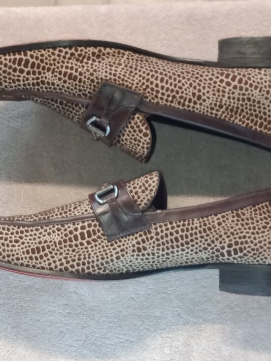 Mezlan Platinum Loafers Leopard-patterned texture size 14 main image 14